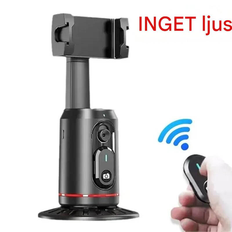 AiveloTrack – AI 360° Ansiktsspårande Mobilhållare | Handsfree-inspelning för Vloggar, Livesändningar & Videosamtal