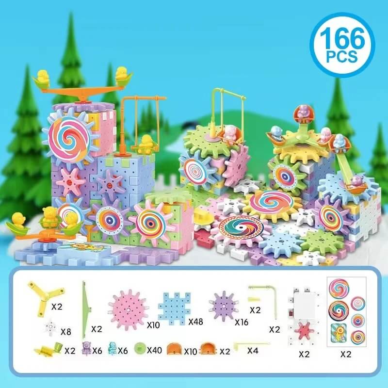 Maquette de construction électrique – Puzzle 3D avec engrenages pour enfants