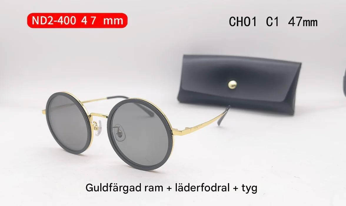 Solvyn – Justerbare Runde Solbriller for Menn & Kvinner | Polariserte med ND-lignende Filter og Retro Stil