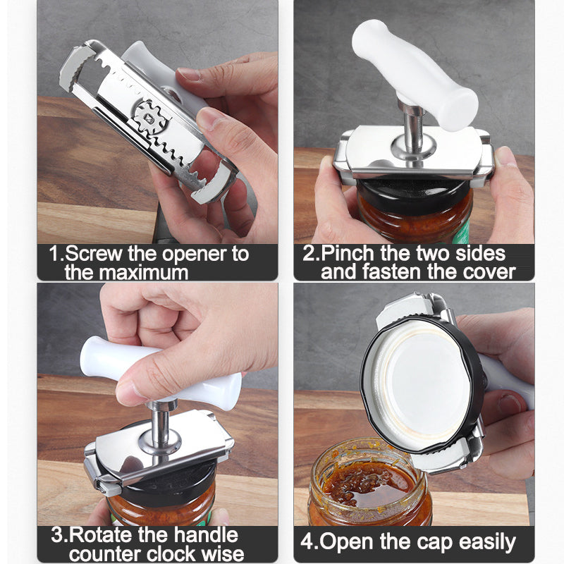 EasyGrip Can Opener for Screw Caps and Preserves
