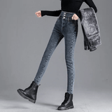 Jean d'hiver thermique à taille haute