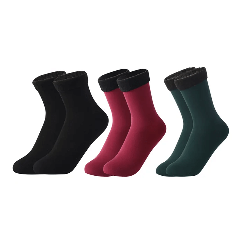 Chaussettes d'hiver douces en velours