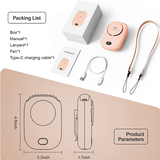 Mini-ventilateur de cou portable à suspendre, 2000 mAh