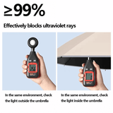 Parapluie pliable avec lampe de poche LED