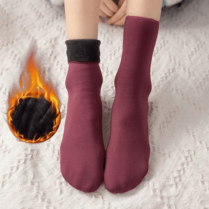 Chaussettes d'hiver douces en velours