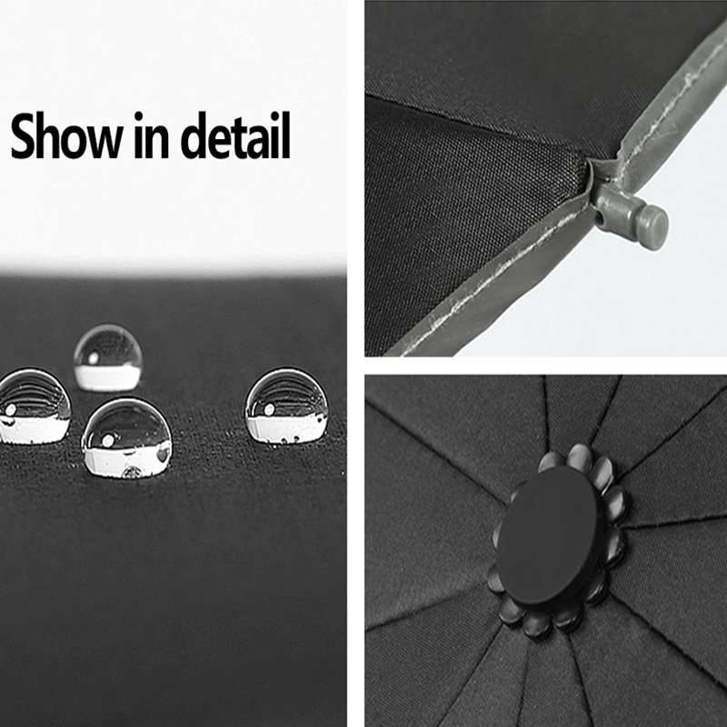Parapluie pliable avec lampe de poche LED