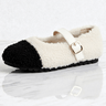 CuddleFlex – Chaussures douillettes en peluche avec<tamp>boucle dorée : confort bicolore pour une utilisation à l'intérieur et en extérieur (usage léger)</tamp>