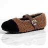 CuddleFlex – Chaussures douillettes en peluche avec<tamp>boucle dorée : confort bicolore pour une utilisation à l'intérieur et en extérieur (usage léger)</tamp>