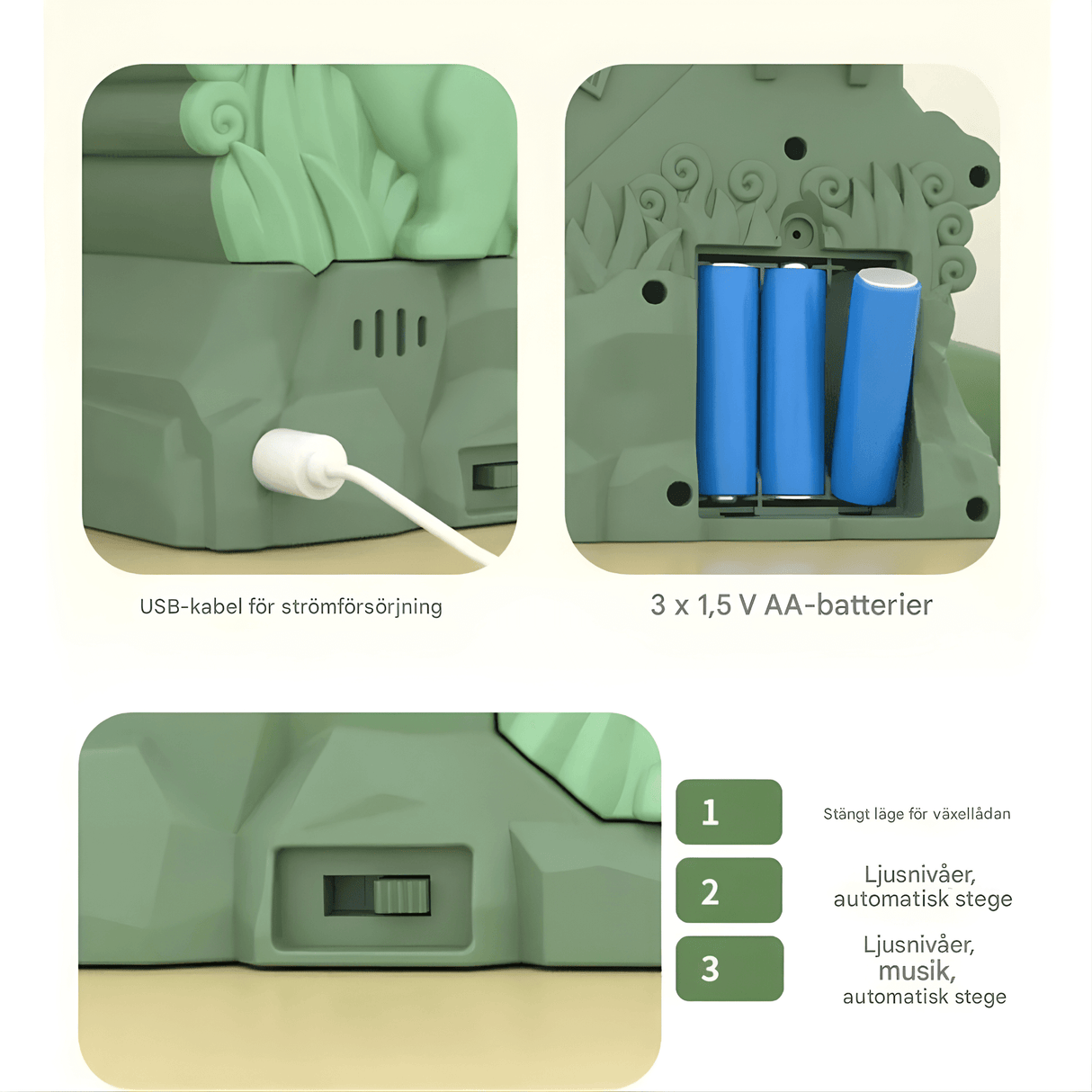 DinoTrack – Elektrisk Dubbelbanig Dinosaurie-rutschkana med Dynamiska Klättertrappor, Ljus & Musik för Barn