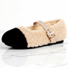 CuddleFlex – Chaussures douillettes en peluche avec<tamp>boucle dorée : confort bicolore pour une utilisation à l'intérieur et en extérieur (usage léger)</tamp>