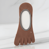 YogiGrip – Fem-Tå Yoga Strumpor med Halkskydd & Andningsbar Komfort för Kvinnor