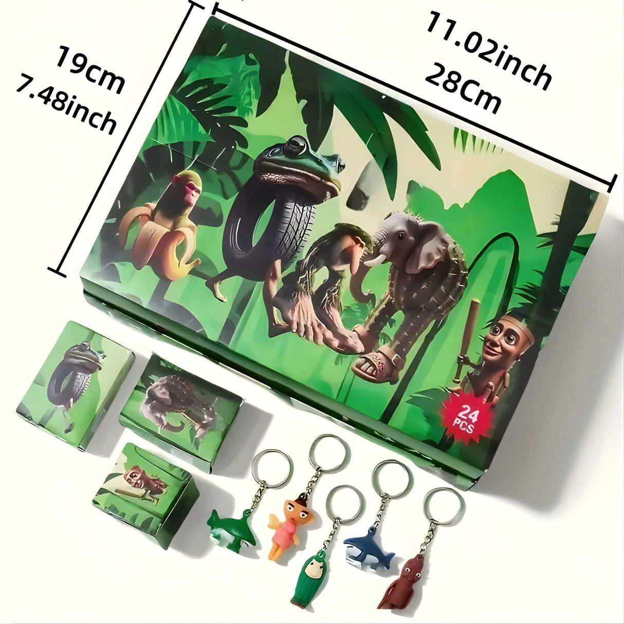 BlinkBox – 24 st Italienska Mindrot Blind Box-figurer & Nyckelringar i Mystery Samlarset