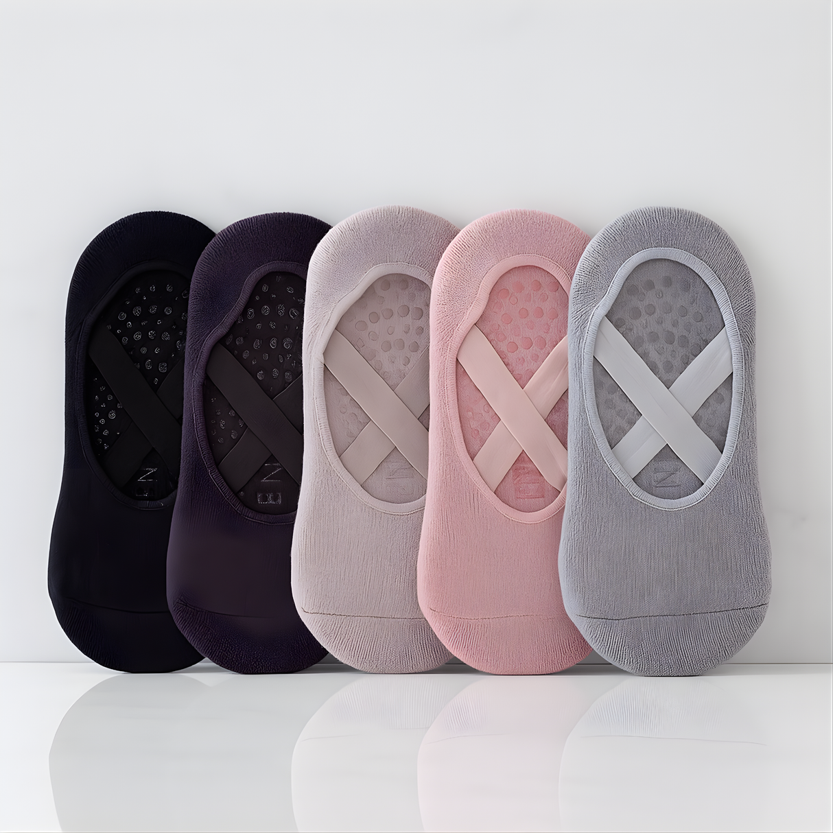 GripFlow – Halkfria Yoga- och Pilatesstrumpor med Ventilerande Komfort & Stabilt Grepp