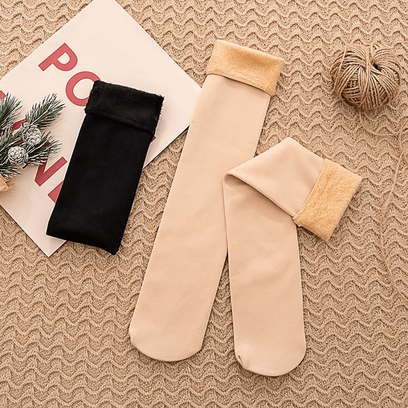 Chaussettes d'hiver douces en velours