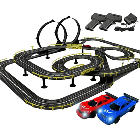 Stor RC Bilbana för Barn – Track Racing Leksak med Dubbel Tävling och Enkel Montering