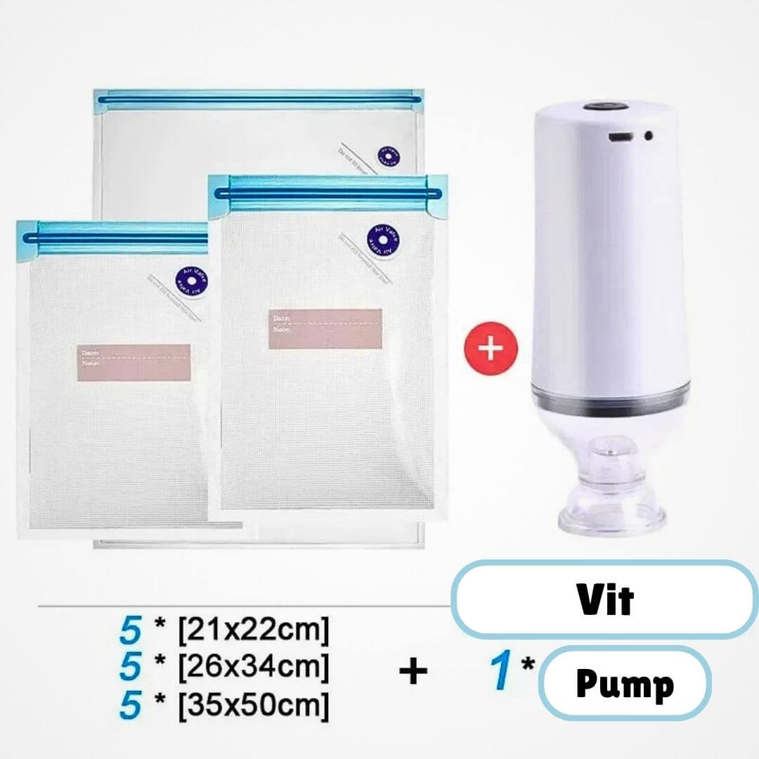 FreshSeal – Kit d'emballage sous vide pour prolonger la durée de conservation des aliments