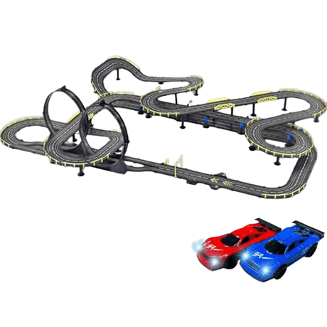 Stor RC Bilbana för Barn – Track Racing Leksak med Dubbel Tävling och Enkel Montering