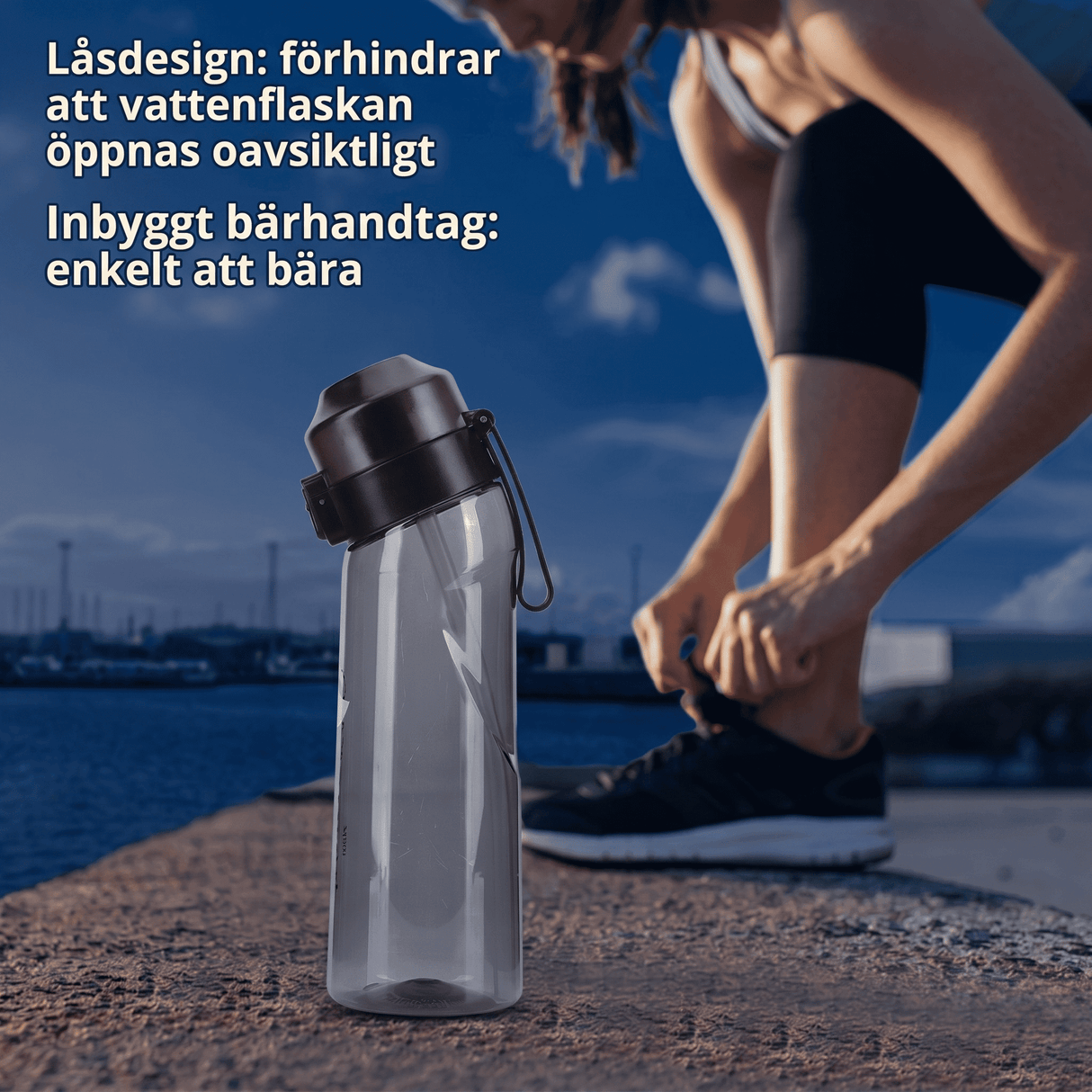 Air Wasserflasche mit Duftringen 7 Kapseln 650ml