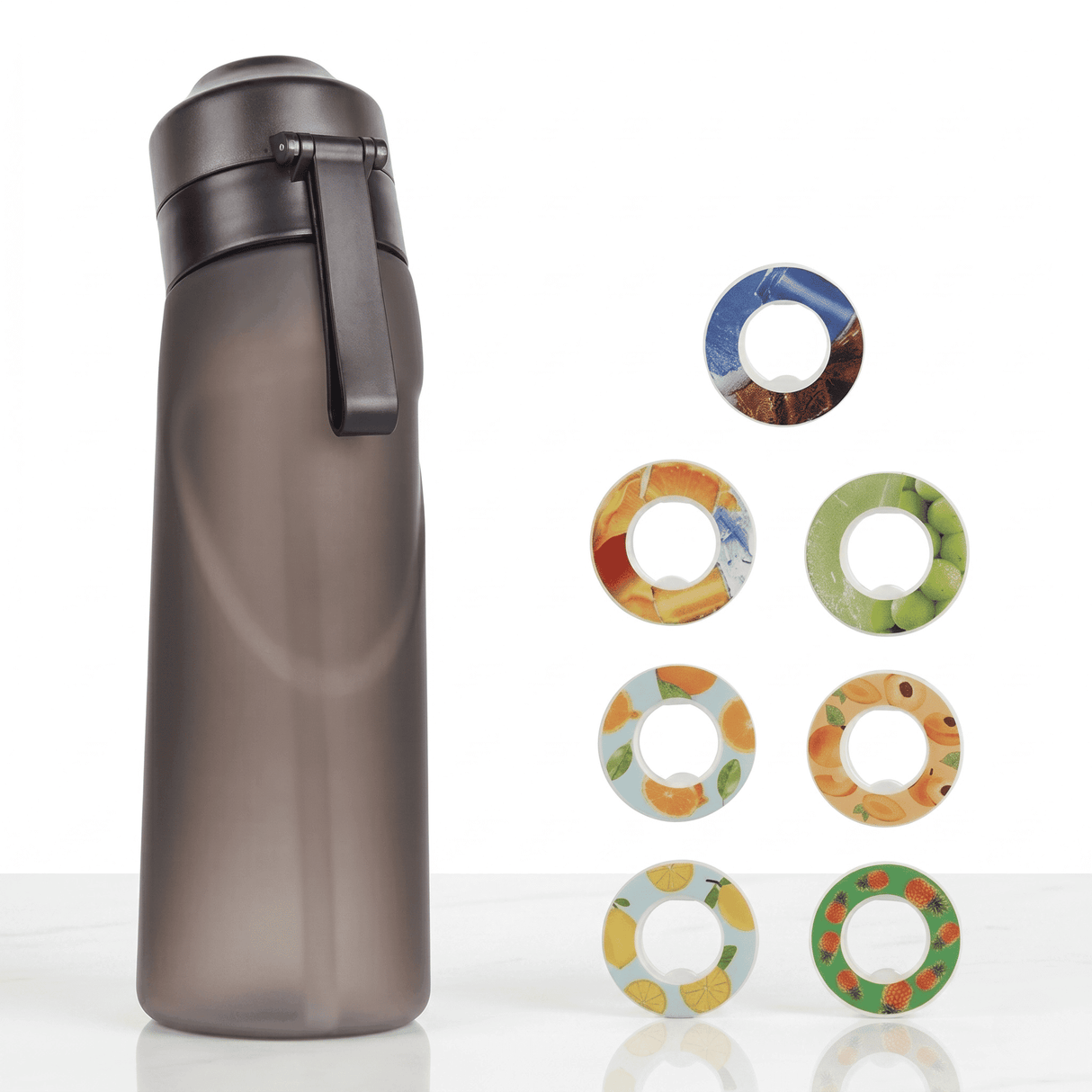 Air Wasserflasche mit Duftringen 7 Kapseln 650ml
