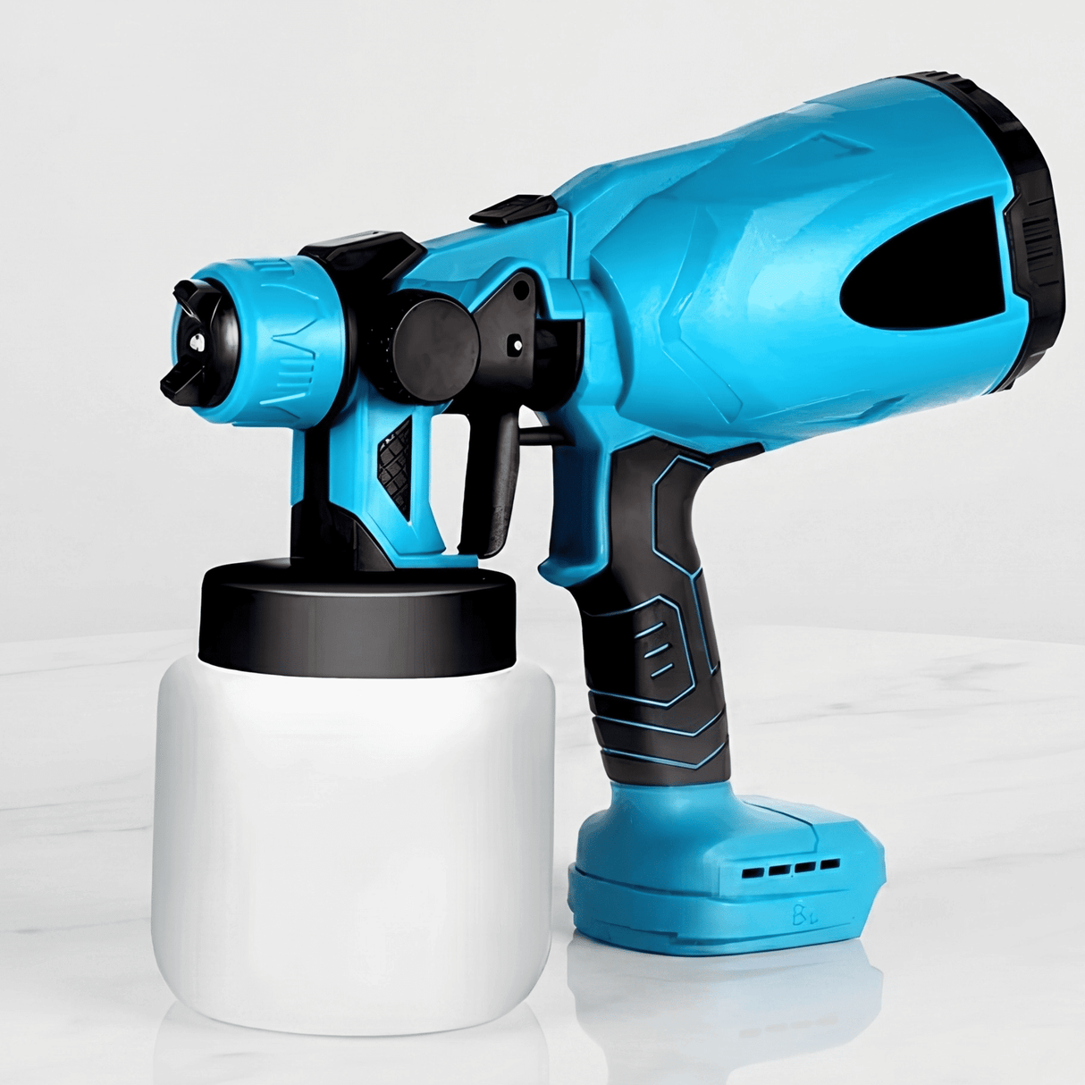 BIRGER – Pistolet à peinture électrique sans fil 800 ml – 3 modes de pulvérisation pour les meubles, les murs et le bricolage