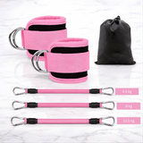 BootyFlex – Ankelbasert motstandsbåndsett med justerbar belastning for ben, hofter og hjemmetrening