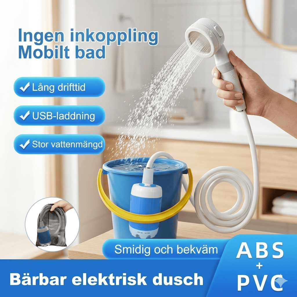 CampFlow - Bärbar Duschenhet med Vattenpump