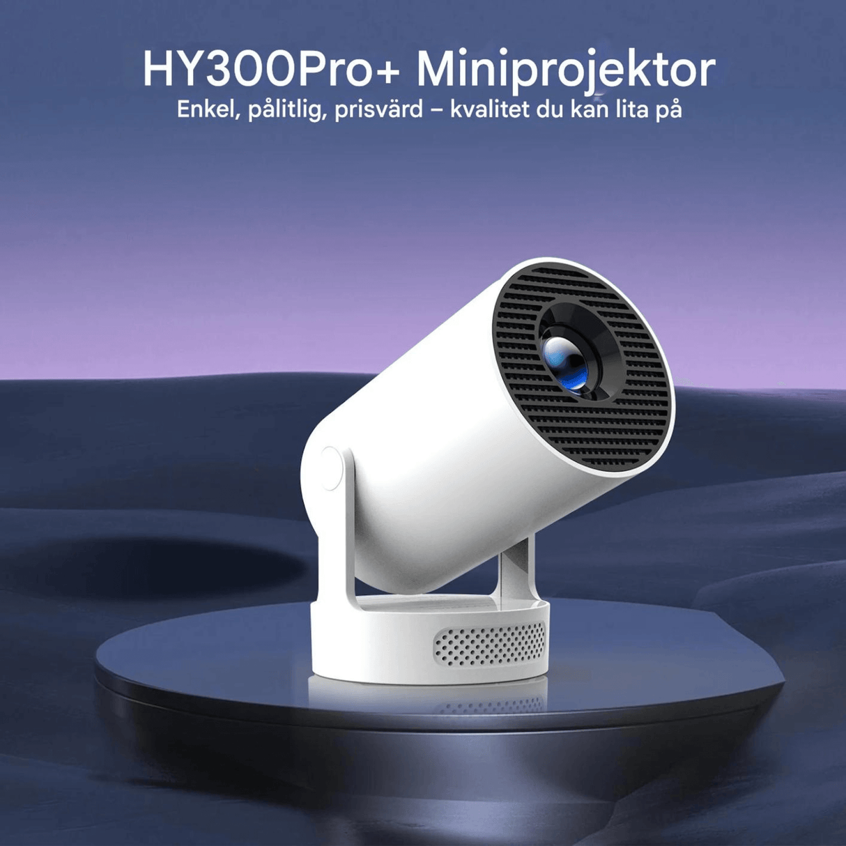 LumiCast View – Magcubic HY300 Pro+ miniprojektor med Android 11, WiFi 6 og 720P LED-bilde for hjemmekino og underholdning