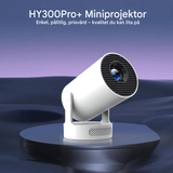 LumiCast View – Magcubic HY300 Pro+ miniprojektor med Android 11, WiFi 6 og 720P LED-bilde for hjemmekino og underholdning