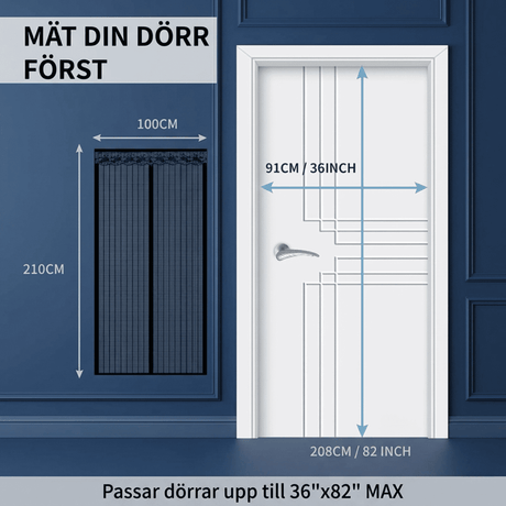 Moustiquaire magnétique pour porte à fermeture automatique | Moustiquaire à fermeture magnétique – Protection anti-moustiques pour terrasse,<tamp>balcon et entrée (plusieurs tailles)</tamp>