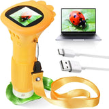 MicroPlay – Microscope numérique pour enfants avec un grossissement de 1 000×, un écran IPS de 2 pouces et des fonctions photo et vidéo