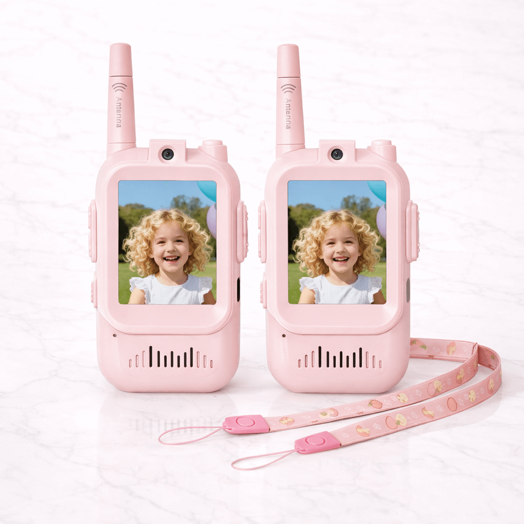 PlayTalk – Talkies-walkies vidéo pour enfants avec écran HD de 2 pouces, port USB-C et communication bidirectionnelle