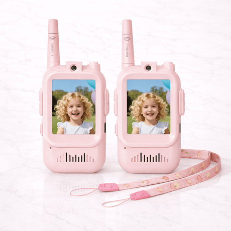 PlayTalk – Talkies-walkies vidéo pour enfants avec écran HD de 2 pouces, port USB-C et communication bidirectionnelle