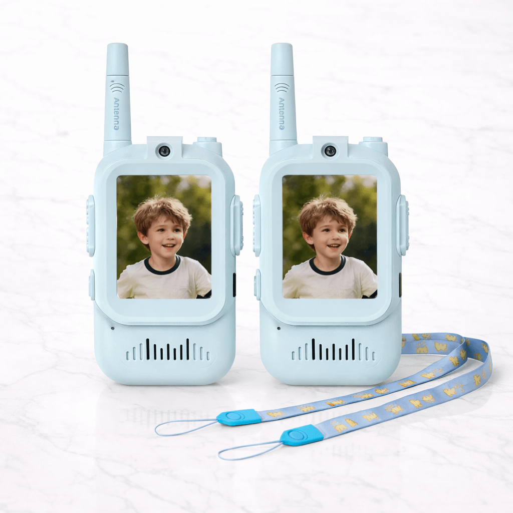 PlayTalk – Talkies-walkies vidéo pour enfants avec écran HD de 2 pouces, port USB-C et communication bidirectionnelle