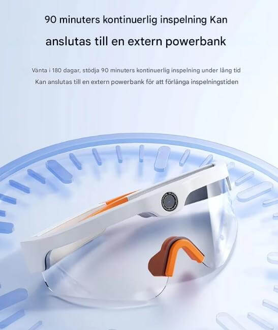 SmartSol – Solglasögon med Inbyggd Kamera och Trådlösa Hörlurar | Kompakta och Funktionella för Aktiva Äventyr