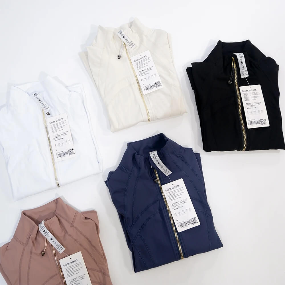 SilkMotion – Slim-fit yoga- og treningsjakke med glidelås, hurtigtørkende materiale og fleksibel passform for aktiv hverdagsbruk