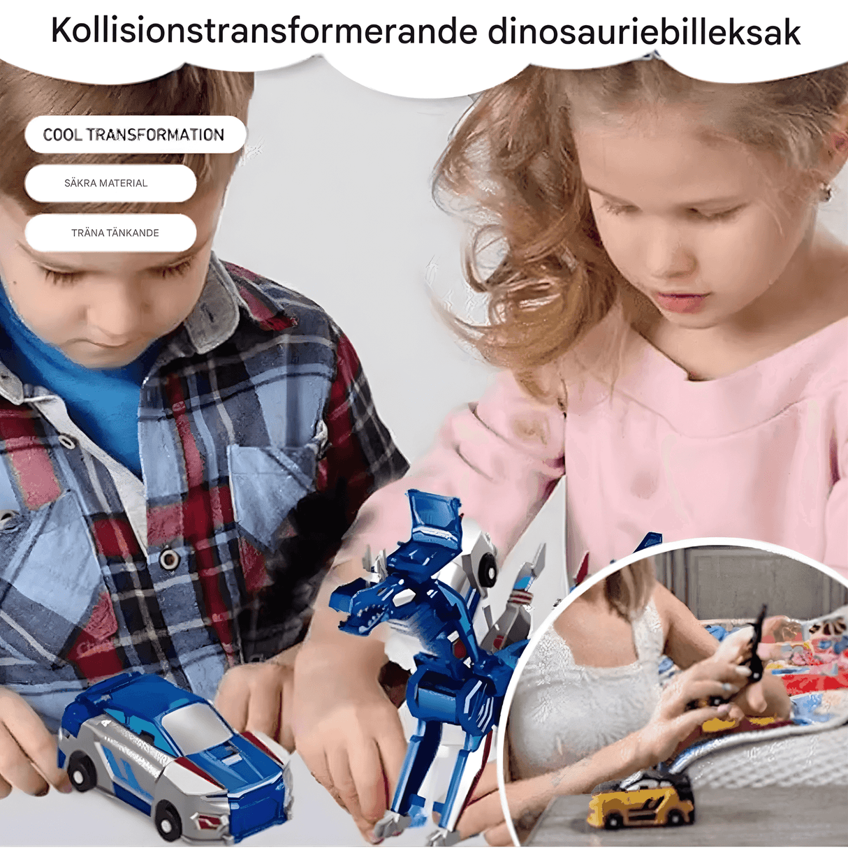 SkyDrake – Magnetisk kollisjonsbil som forvandles til en flygende drage | 2-i-1 lekebil for fantasi og bevegelseslek