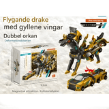 SkyDrake – Magnetisk kollisjonsbil som forvandles til en flygende drage | 2-i-1 lekebil for fantasi og bevegelseslek