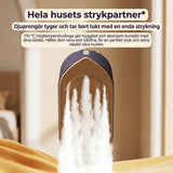 SteamFold – Handhållet Ångstrykjärn 1200W med Vikbart Handtag – Portabelt Resestrykjärn med Våt och Torr Strykning, LED-display och Väggfäste