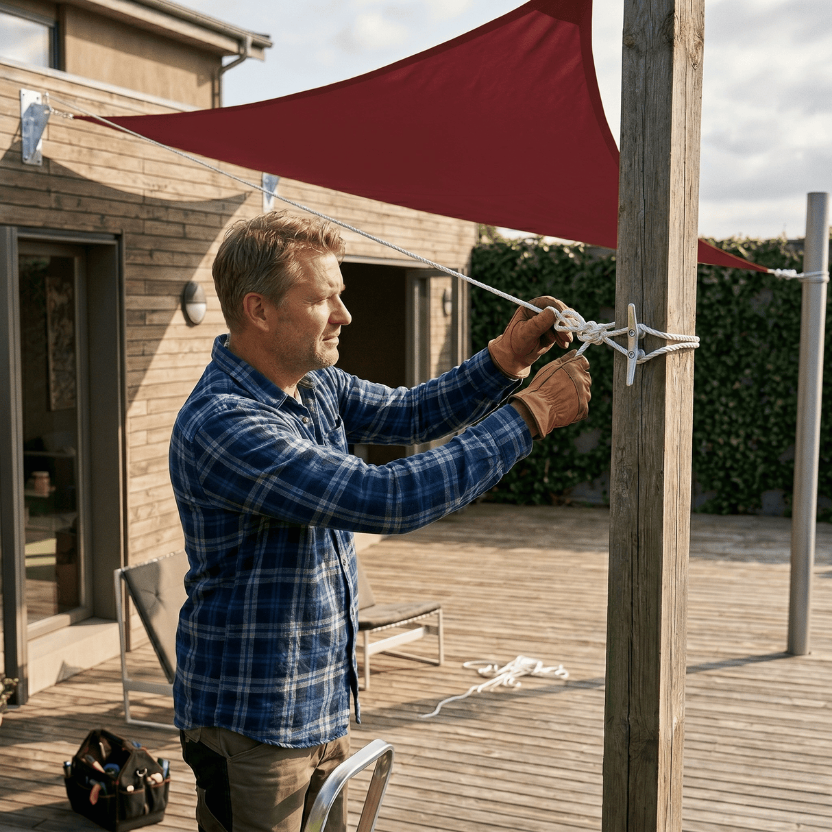 Voile d'ombrage triangulaire imperméable