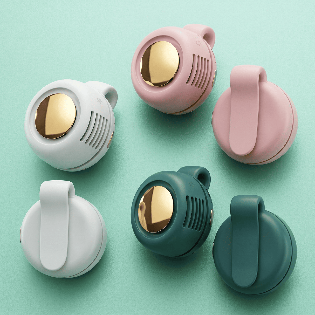 VortBreeze – Tragbarer Mini-Ventilator mit Klemme – 360°-Luftstrom, 3 Geschwindigkeitsstufen und USB-Aufladung