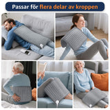 WarmHaven – Eluppvärmd Värmedyna 30x60 cm för Rygg, Nacke och Axlar – Tvättbar med Timer och 9 Temperaturlägen