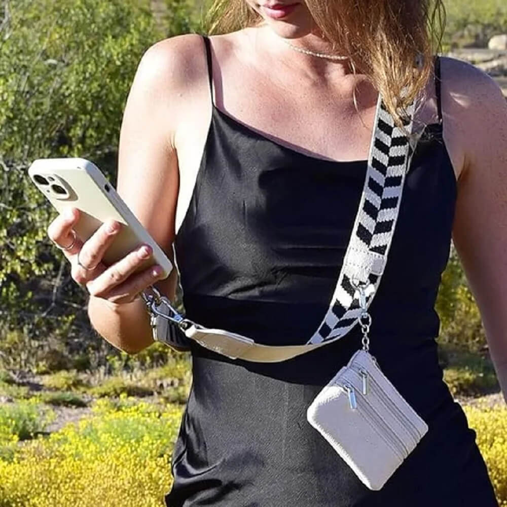 Justerbar Telefonrem Med Glidelås - Crossbody Mobilrem for Kvinner