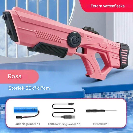 SplashForce – Automatisk Vattenkanon för Lek & Sommarspel | Elkraft, Lång Räckvidd och Massor av Action