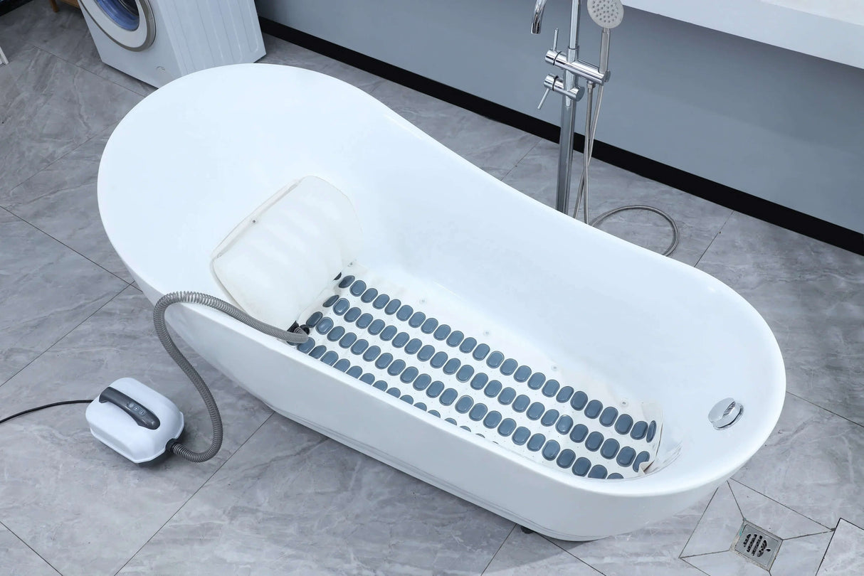 BubblaSpa - Elektrisk Bubbelmassage-Matta för Avkopplande Hemmaspa Till Badkar