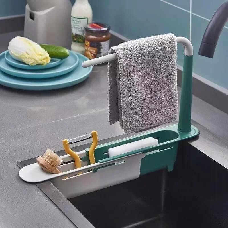 SinkSmart – Justerbar Förvaringskorg för Diskho | Håll Ordning vid Diskbänken med Stil