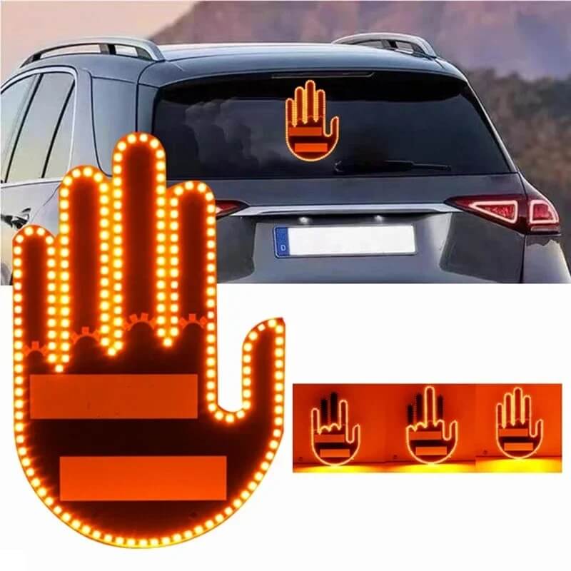 GlowHand – Rolig Handlampa för Bilen med Fjärrkontroll | Visa Ditt Humör i Trafiken på Ett Lysande Sätt