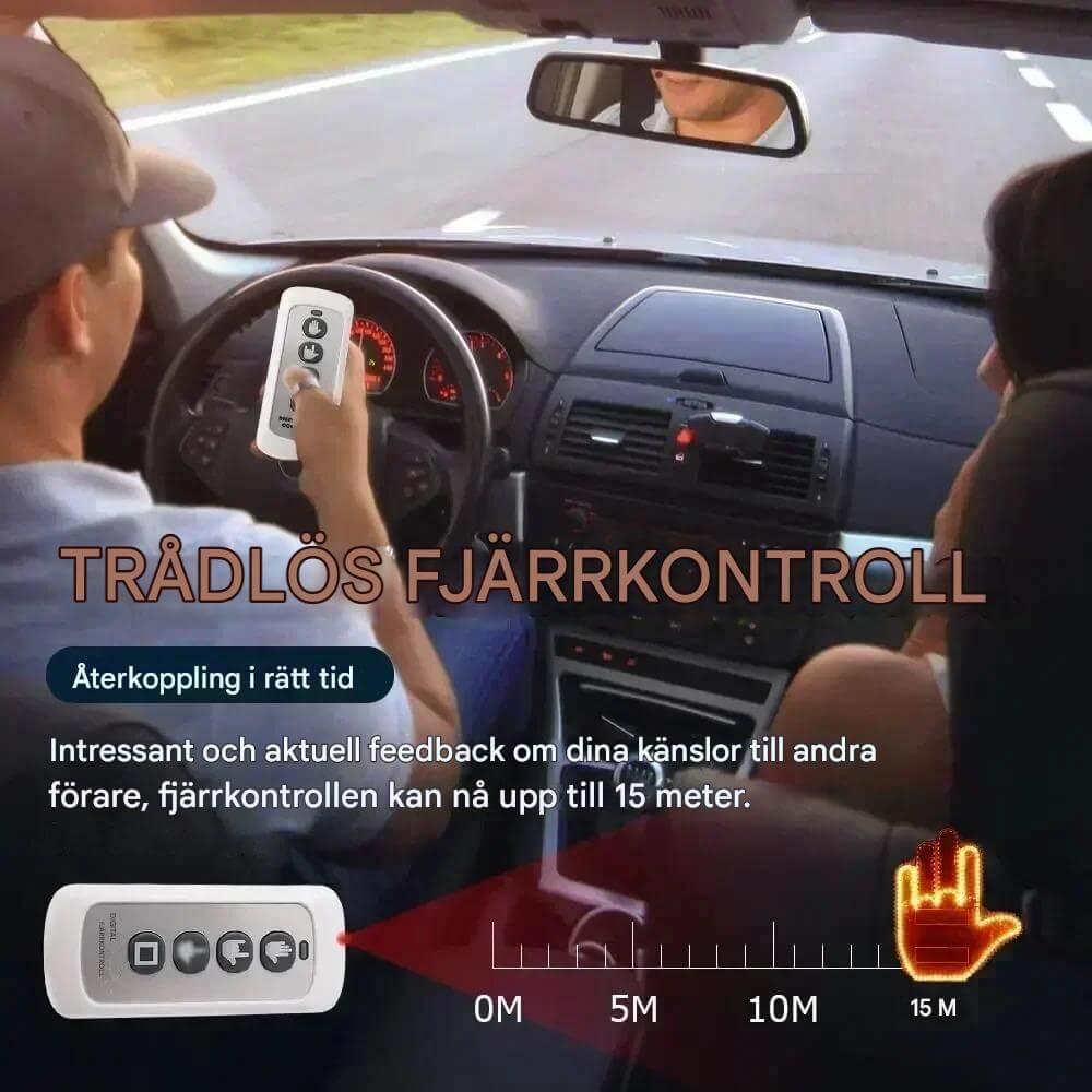 GlowHand – Rolig Handlampa för Bilen med Fjärrkontroll | Visa Ditt Humör i Trafiken på Ett Lysande Sätt