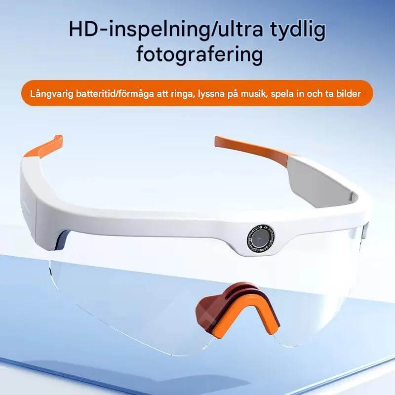 SmartSol – Solglasögon med Inbyggd Kamera och Trådlösa Hörlurar | Kompakta och Funktionella för Aktiva Äventyr