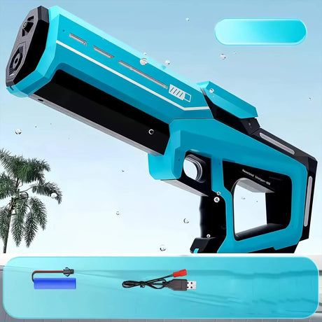 SplashForce – Automatisk Vattenkanon för Lek & Sommarspel | Elkraft, Lång Räckvidd och Massor av Action
