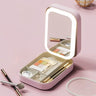 GlamVault – Trousse de maquillage pratique pour les voyages avec miroir LED intégré | Un rangement pratique et élégant